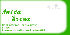 anita mrena business card